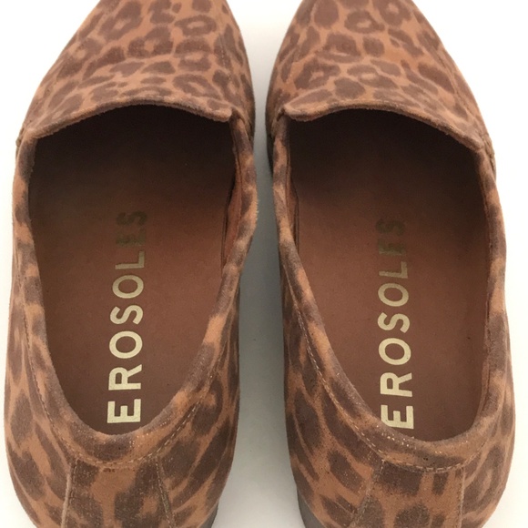 AEROSOLES Paynes Leopard Loafers Slip On Flats Cheetah Brown Tan Women’s Size 7 - Picture 10 of 16